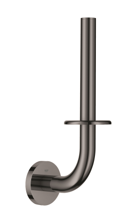 Suporturi si accesorii de baie - Suport hartie igienica Grohe 40385A01, Essentials, montare pe perete, 1 rola, fixare ascunse, lucios, grafit