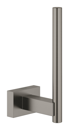 Suporturi si accesorii de baie - Suport hartie igienica Grohe 40623AL1, Essentials Cube, fixare ascunsa, mat, grafit