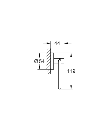 Suport hartie igienica Grohe 40689DA1, Essentials, 1 rola, fixare ascunsa, lucios, cupru [1]