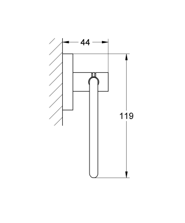 Suport hartie igienica Grohe 40689DC1, 119 mm, 1 role hartie, 2 orificii instalare, pe perete, Otel Satinat [1]