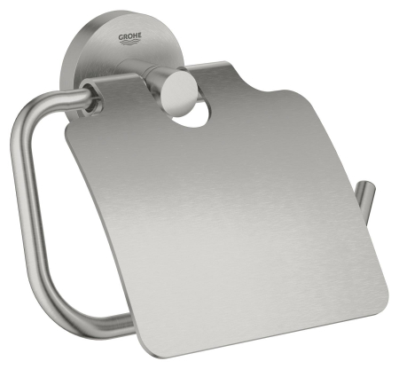 Accesorii baie - Suport hartie igienica Grohe 41179DC0, Essentials, pe perete, metal, mat, otel satinat