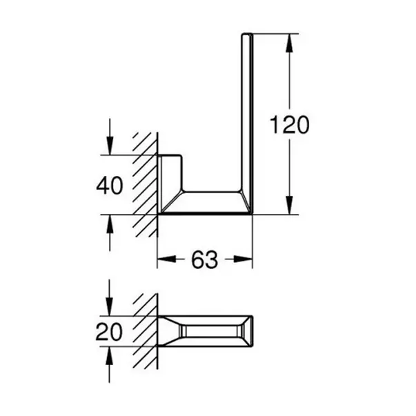 Suport hartie igienica Grohe Selection Cube crom lucios [2]