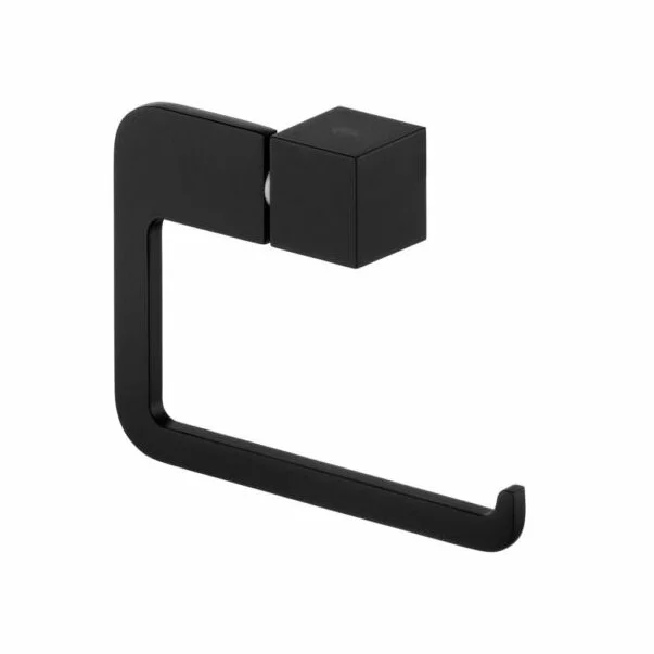 Suporturi si accesorii de baie - Suport hartie igienica negru Bisk Futura