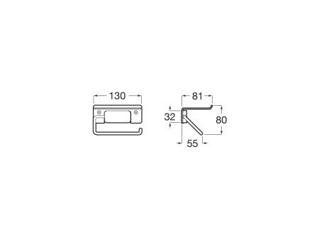 Suport hartie igienica Roca A817731NB0, 130 mm, 81 mm, 1 role hartie, 2 orificii instalare, pivotanta, Negru [1]