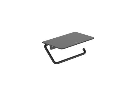 Baie - Suport hartie igienica Roca A817889NB0, 150 mm, 90 mm, 1 role hartie, 2 orificii instalare, pe perete, Negru