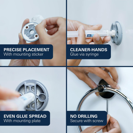 Suport hartie WC Grohe 41179AL0, Start, aparente, capac, metal, mat, grafit [5]