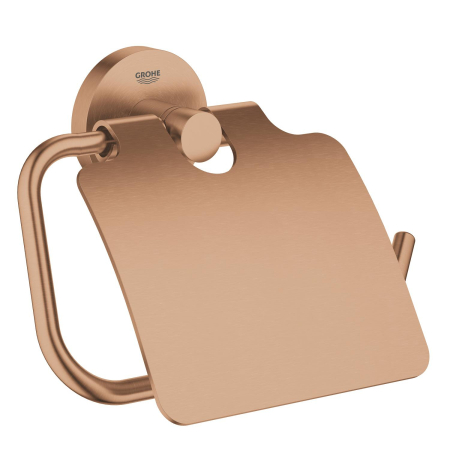 Baie - Suport hartie WC Grohe 41179DL0, 167 mm, 119 mm, 1 role hartie, 2 orificii instalare, pivotanta, Cupru