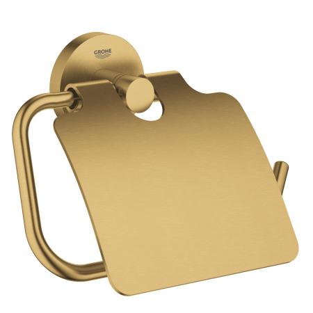 Accesorii baie - Suport hartie WC Grohe 41179GN0, Start, aparente, capac, metal, mat, auriu