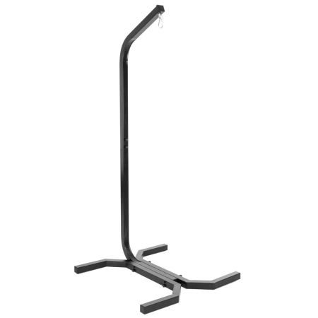 Gradina & balcon - Suport leagan tip cuib sau hamac suspendat, cadru otel, maxim 180 kg, 92x92x205 cm, negru