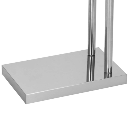 Suport prosoape baie metalic 2 brate, baza antiderapanta, finisaj cromat lucios, inaltime 80 cm, argintiu [6]