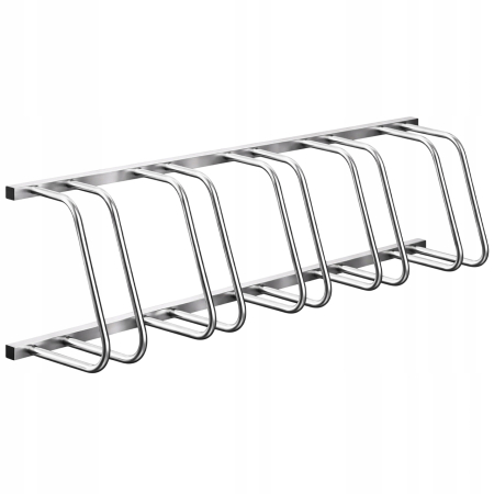 Suport metalic pentru 5 biciclete, montaj podea sau perete, structura solida otel, 135x33x28 cm [0]