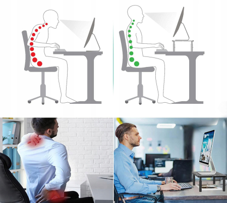 Suport multifunctional reglabil pentru laptop, monitor si imprimanta, cu 3 trepte de ajustare a inaltimii, sertar integrat pentru depozitarea accesori [6]