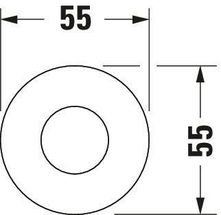 Suport para dus Duravit UV0620007010, 68 mm, 55 mm, universal, pe perete, metal, abs, suport para dus incorporat, Crom [2]