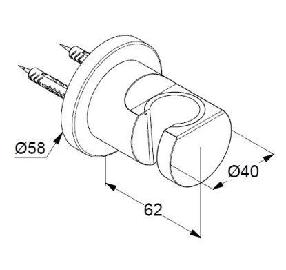 Suport para dus Kludi Nova Fonte, aparent, mat, alb, 2055253-15 [1]