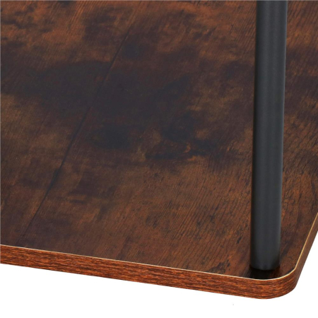 Suport pentru flori, 106x58 cm, negru/maro deschis – 5 rafturi, structura metalica, design modern [9]