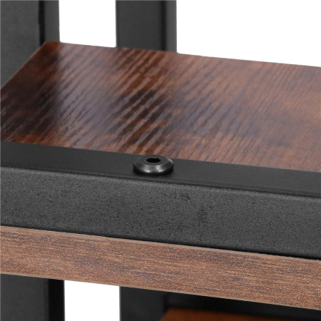 Suport pentru flori, 79x69x24 cm, negru/maro inchis – 6 rafturi, cadru metalic, design modern [5]