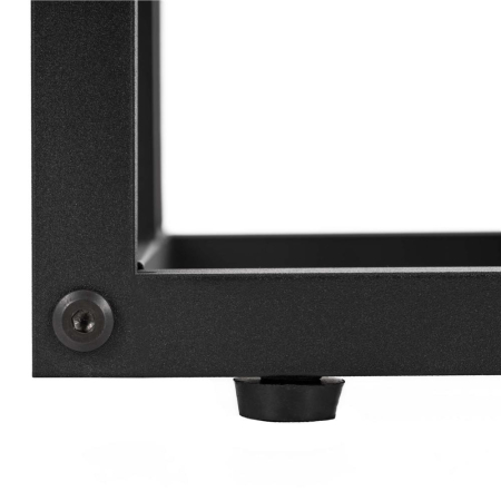 Suport pentru flori cu 6 polite din lemn, structura metal, 51x34x68 cm, negru [7]