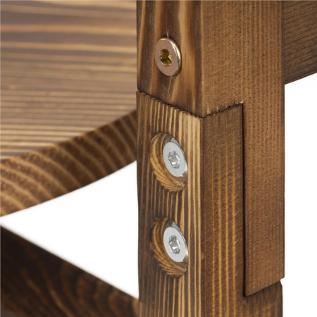 Suport plante 6 niveluri din lemn si MDF, protectii antiderapante, max 25 kg, 48x48x87 cm, maro [7]