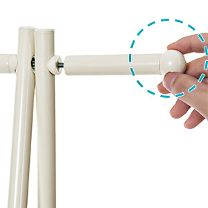 Suport pentru haine, cu raft depozitare pe 2 niveluri, cadru metalic, 88x41x155cm, alb [2]