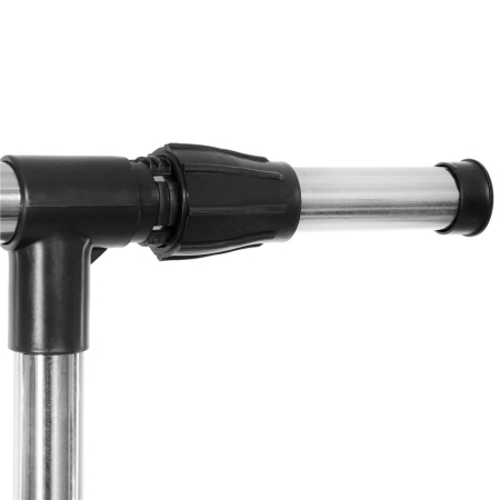 Suport pentru haine pe roti, reglabil pe inaltime si latime, din aluminiu cromat, 160x45x150cm, argintiu [7]