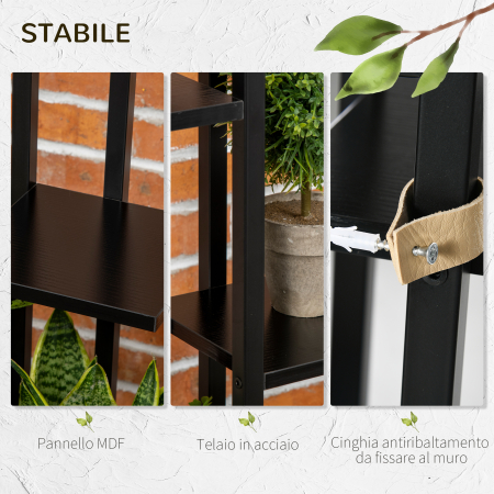  Suport pentru Plante cu 5 Niveluri, Raft de Colt pentru Plante, Suport pentru Ghiveci, Organizator Decorativ [4]