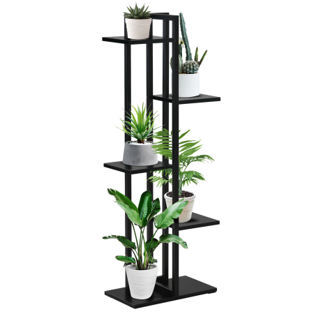 Living & hol -  Suport pentru Plante cu 5 Niveluri, Raft de Colt pentru Plante, Suport pentru Ghiveci, Organizator Decorativ