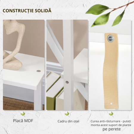  Suport pentru plante cu 5 niveluri Scara in forma de jumatate de luna Suport pentru ghivece Raft pentru interior, exterior, camera de zi, studiu, balcon si dormitor [5]