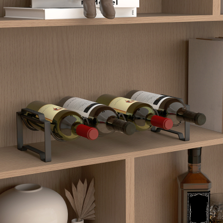  Suport pentru Sticle de Vin cu 4 Niveluri, 42,5x16,5x41 cm, Negru [7]