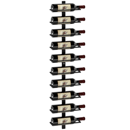 Bucatarie -  Suport pentru Sticle de Vin cu Montare pe Perete, 27x10x116 cm, Negru