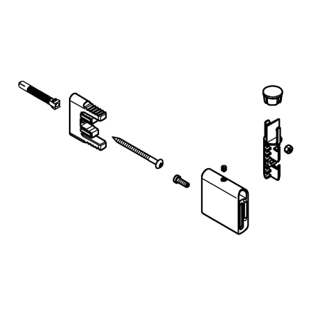 Accesorii baie - Suport perete bara de dus Grohe 48425AL0, SmartActive, metal, mat, grafit