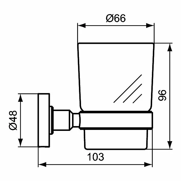 Suport periute de dinti crom Ideal Standard IOM [1]