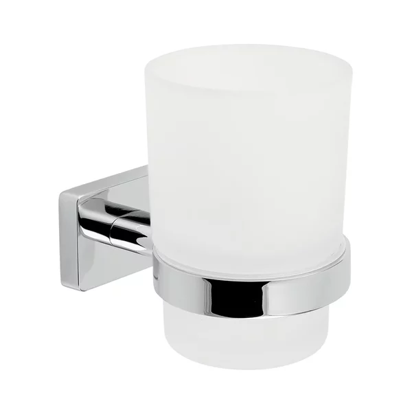 Accesorii lavoare - Suport periute de dinti Ferro Greta alb - crom