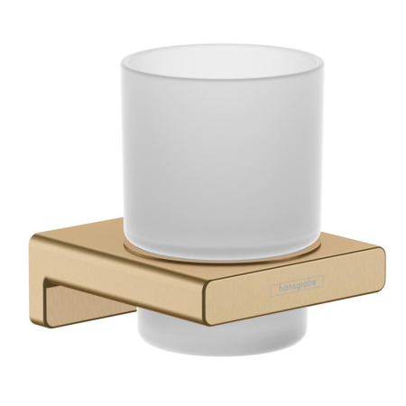 Accesorii lavoare - Suport periute de dinti Hansgrohe AddStoris bronz periat