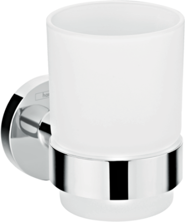 Accesorii lavoare - Suport periute de dinti Hansgrohe Logis Universal alb - crom