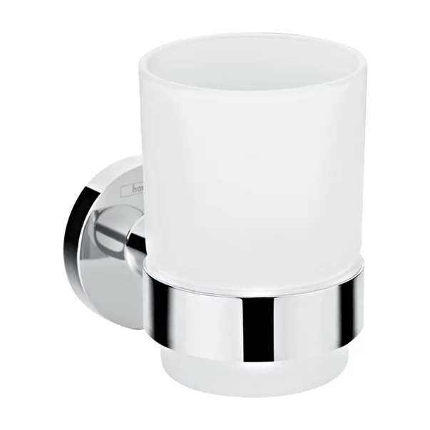 Accesorii lavoare - Suport periute de dinti Hansgrohe Logis Universal alb - crom