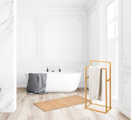 Suport prosoape 5Five Bamboo, 2 brate, bambus, 42x24x82 cm, maro [2]