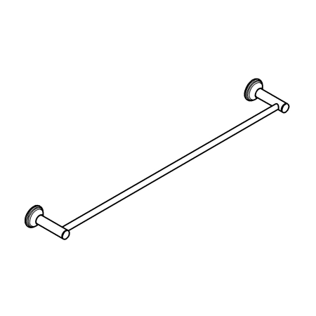 Suport prosop Grohe 40653001, 626 mm, 86 mm, 2 orificii instalare, 1 rafturi, pe perete, metal, Crom [3]