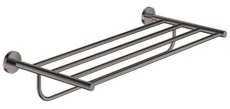 Accesorii baie - Suport prosop Grohe 40800A01, Essentials, 600 mm, pe perete, metal, lucios, grafit