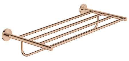 Accesorii baie - Suport prosop Grohe 40800DA1, Essentials, pe perete, 600 mm, metal, lucios, cupru