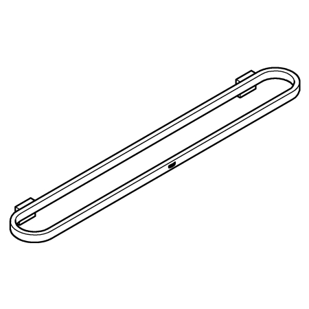 Suport prosop Grohe 41056000, 600 mm, 85 mm, 2 orificii instalare, 1 rafturi, pe perete, metal, Crom [4]