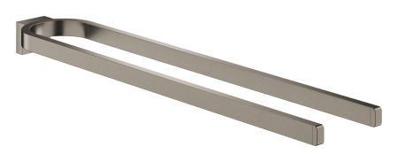 Accesorii baie - Suport prosop Grohe 41059AL0, Selection, 360 mm, 2 suporti, montare pe perete, metal, mat, grafit