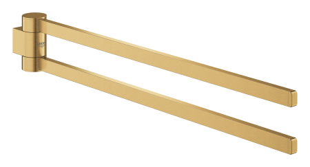 Accesorii baie - Suport prosop Grohe 41063GN0, Selection, 400 mm, pe perete, pivotant, metal, mat, auriu
