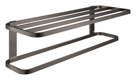 Accesorii baie - Suport prosop Grohe 41066A00, Selection, 600 mm, 4 suporti, montare pe perete, metal, lucios, grafit