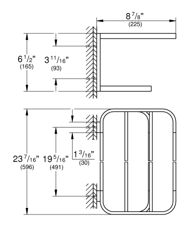 Suport prosop Grohe 41066AL0, Selection, pe perete, 600 mm, metal, mat, grafit [3]