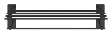 Suport prosop Grohe 410992430, 600 mm, 210 mm, 4 orificii instalare, 5 rafturi, pe perete, metal, Negru [2]