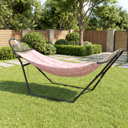  Suport Reglabil pentru Hamac din Otel cu Lanturi si Carlige in Forma de S, pentru Hamace de 2,75-4 m, 278 cm, Negru [7]