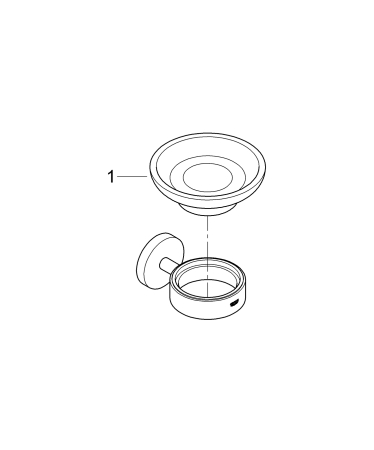 Suport sapun Grohe 40444001, 125 mm, 1 orificii instalare, pe perete, sticla, metal, elemente fixare ascunse, Crom [5]