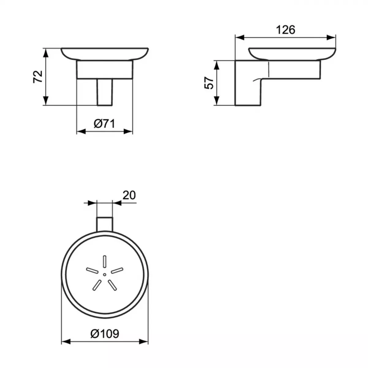Suport sapun Ideal Standard IOM, pe perete, metal/sticla, crom, A9155AA [4]