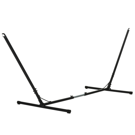 Balansoare si leagane de gradina -  Suport Schelet pentru Hamac Reglabil Max. 120 Kg, Negru, 313-388x109x116cm