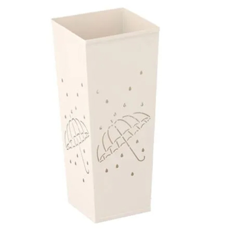 Pantofare - Suport umbrele metalic patrat, 20x20x48 cm, alb